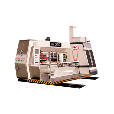 feed mechanism stretching without pressure leading edge corrugated cardboard box printing slotting die cutting machine with good quality